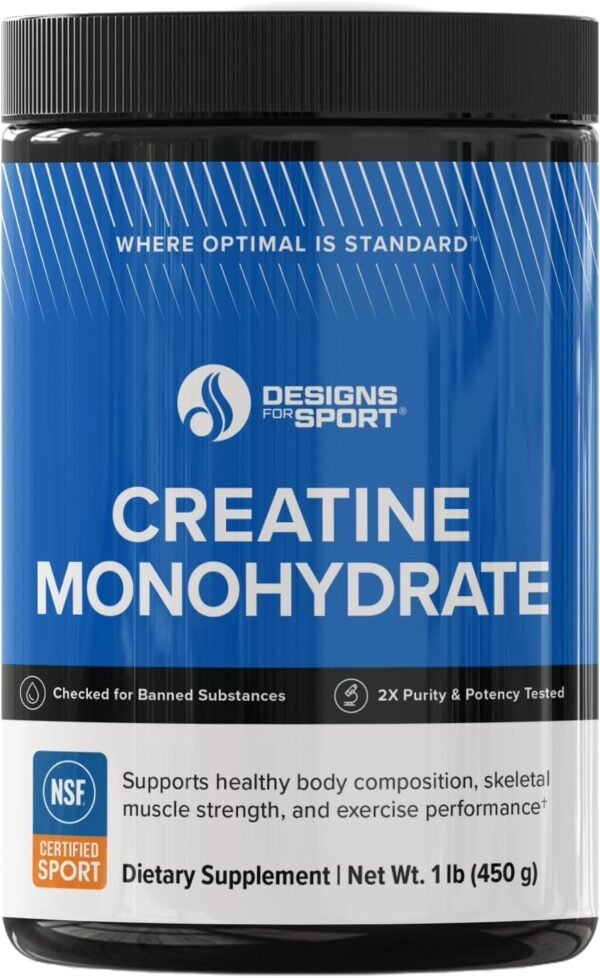 Creatine Monohydrate Powder - NSF Certified for Sport Creatine Supplement to Support Muscle Recovery, Pre + Post Workout Strength and Energy (1 lb / 90 Servings) - Image 2
