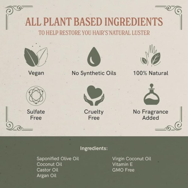 J·R·LIGGETT'S All-Natural Shampoo Bar, Virgin Coconut and Argan Oil - Strong and Healthy Hair-Nourish Follicles with Antioxidants and Vitamins-Detergent and Sulfate-Free, Set of Three, 3.5 Ounce Bars - Image 4