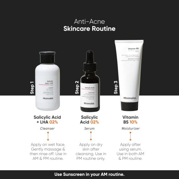 Minimalist 2% Salicylic Acid Serum For Acne, Blackhead & Open Pores | Reduces Excess Oil & Bumpy Texture | BHA Liquid Exfoliant for Acne Prone & Oily Skin | For Women & Men | 1 Fl Oz/30ml - Image 6
