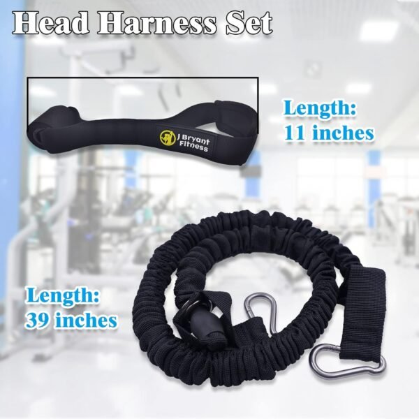 J Bryant Neck Harness Head - Weight Lifting with Resistance Tube Bands - Door Anchor Set Adjustable Neck Training Strap Exercise Equipment - Image 7