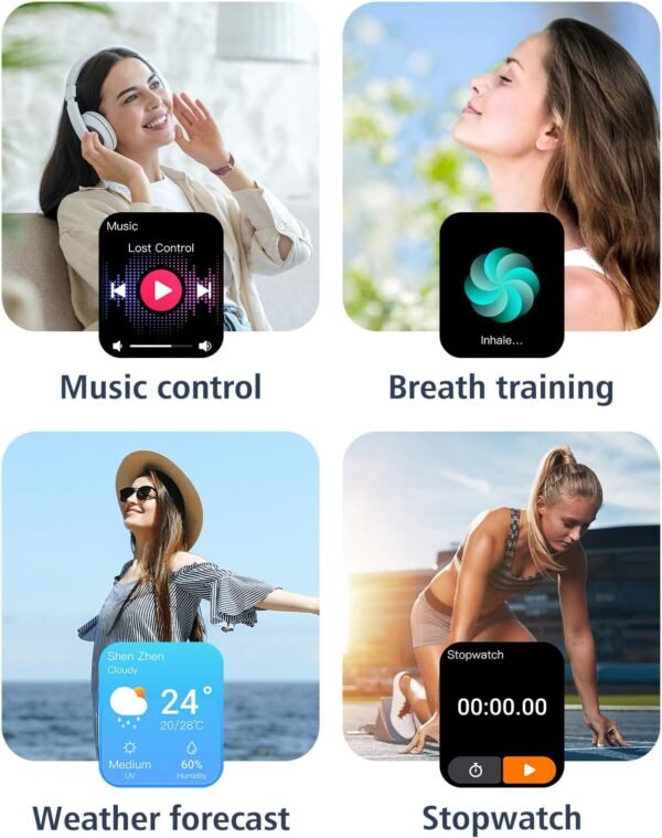 GRV Smart Watch for iOS and Android Phones (Answer/Make Calls), Watches for Women IP68 Waterproof Smartwatch Fitness Tracker Watch with Heart Rate/Sleep Monitor Steps Calories Counter (Dark Purple) - Image 9