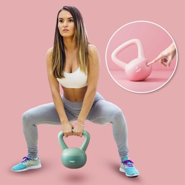 RUNWE Soft Kettlebell - Weight Options for 25, 20, 15, 10 and 5 LB Strength Training Kettlebells Weight Iron Sand Filled Shock-Proof Hand Weights for Women Men or Children - Image 10