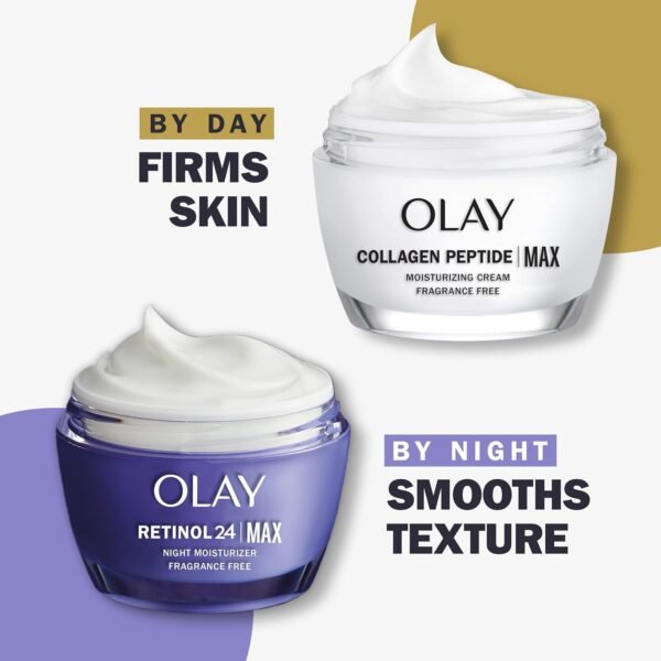 Olay Collagen Peptide MAX Face Moisturizer, Firm - Plump - Hydrate, Fragrance Free Cream with Vitamin B3, 1.7 oz - Image 7