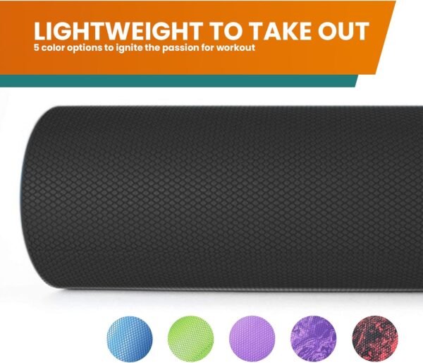 Maximo Fitness Foam Roller - High Density Exercise Roller for Trigger Point Self Massage, Muscle and Back Roller for Fitness, Physical Therapy, Yoga and Pilates, Gym Equipment - Image 6