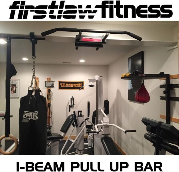 600 LBS Weight Limit - I-Beam Pull Up Bar - Straight Long Bar - Durable Rubber Grips - Red Label - Made in the USA! - Image 6