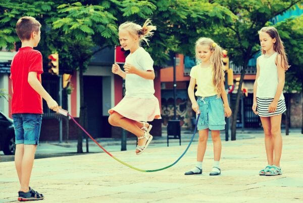 16 FT Long Jump Rope for Kids, 2 Pack Adjustable Double Dutch Skipping Rope with Wooden Handle, Multiplayer Rainbow Jumping Rope for Outdoor Fun, School Sport, Party Game - Image 7