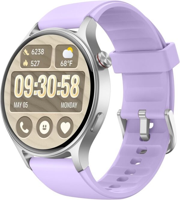 Fitpolo Smart Watch for Women,1.3" AMOLED Touchscreen Fitness Tracker, Make/Answer Calls, Heart Rate SpO2 Monitor, IP68 Waterproof, Sleep & Activity Tracking Smartwatch for Android Phones iPhone - Image 2