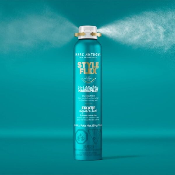 Marc Anthony Flexible to Extra Strong Hold Hair Spray, Style Flex 2-in-1 Adjustable Hairspray for Women & Men - Finishing & Styling Spray for Controlled & Well-Groomed Look - Flake-Free, 9.5 oz - Image 4