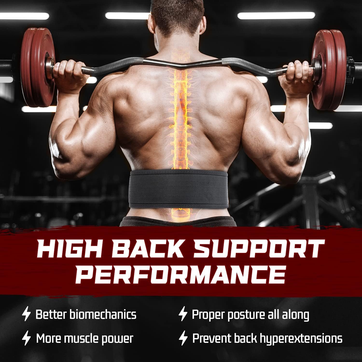 Yes4All 100% Leather Premium Weightlifting Belt/Genuine Leather/ 2in1 Dip Belt With Chain/Self-locking Belt, Robust Alloy Steel Buckle 10mm Thick For Heavy Lifting, Squats, Deadlifts, and More - Image 5