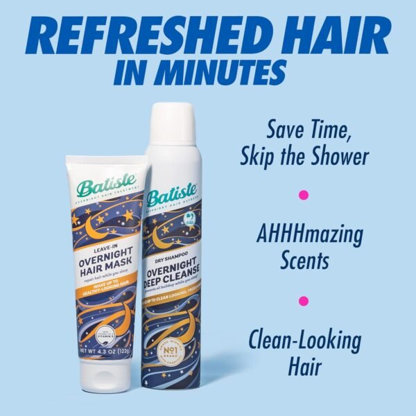 Batiste Overnight Deep Conditioning Leave-In Hair Mask, Repair Hair, Hair Conditioner Nourish Dry Hair Overnight, Infused with vitamin E for Enhancing Haircare, 4.3oz. - Image 9