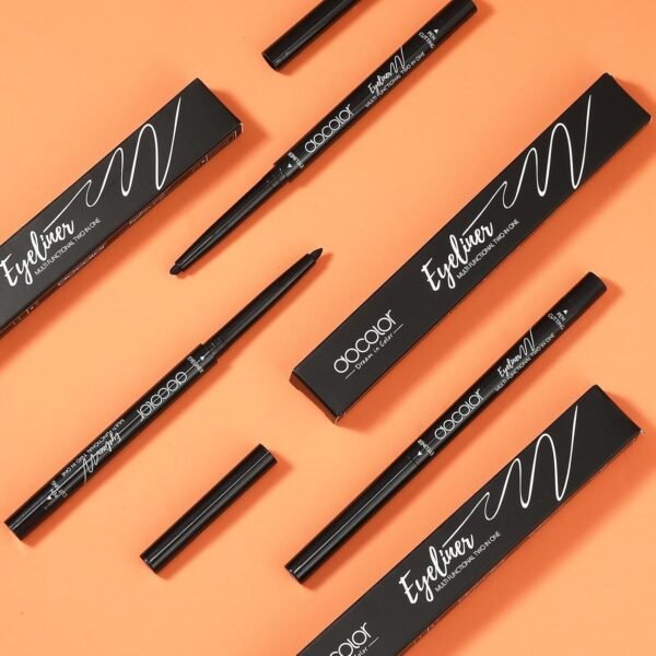docolor Eyeliner Gel Eye Liner Pen Ultra-Pigmented Waterproof Smudge-proof Gel Eyeliner Pencil, Black - Image 9