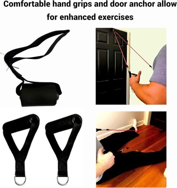 Multifunctional Pilates Bar Kit with Resistance Bands for Women. Ebook, Booty Band. Adjustable Portable Full Body Workout Resistance Bands Bar. - Image 8