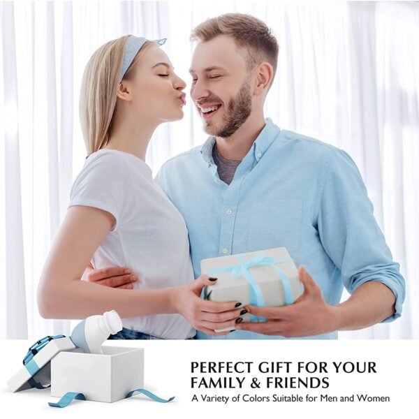 COSLUS Facial Cleansing Brush Silicone Face Scrubber: 2 in1 FBS-D Electric Exfoliating Massage Device Waterproof Deep Cleaning Exfoliation Rotating Spa Machine - Electronic Skin Care Wash Clean System - Image 10