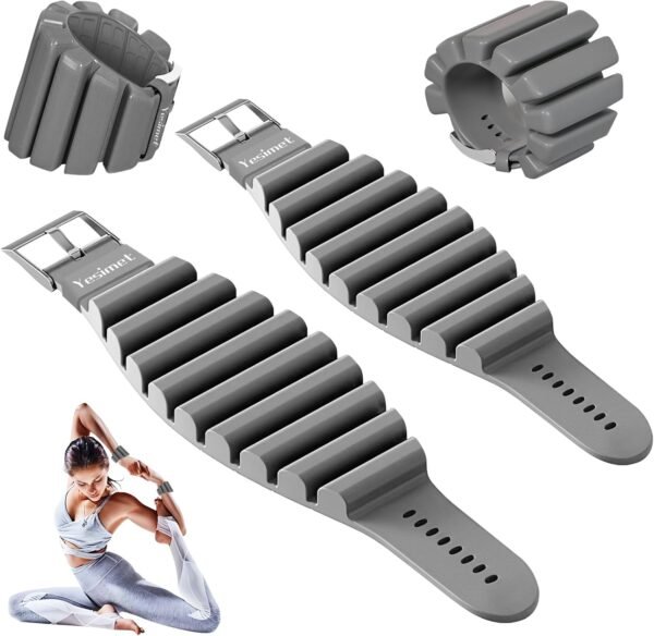 Ankle Weights for Women and Men, Adjustable Wrist and Ankle Weights Set of 2 (1Lb Each), Wearable Arm & Leg Weights for Home Gym, Yoga, Walking, Running,Swimming, Dance, Pilates, Cardio, Aerobics - Image 2