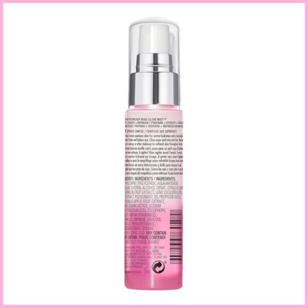 Revlon PhotoReady Rose Glow Mist Face Primer, Prep, Hydrate & Refresh Spray with Sheer Coverage, Infused with Nourishing Oils And Super Fruit Complex, 1.2 fl oz - Image 7