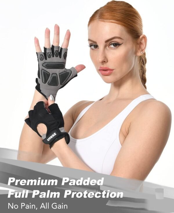 Workout Gloves for Men and Women, Exercise Gloves for Weight Lifting, Cycling, Gym, Training, Breathable and Snug Fit - Image 3