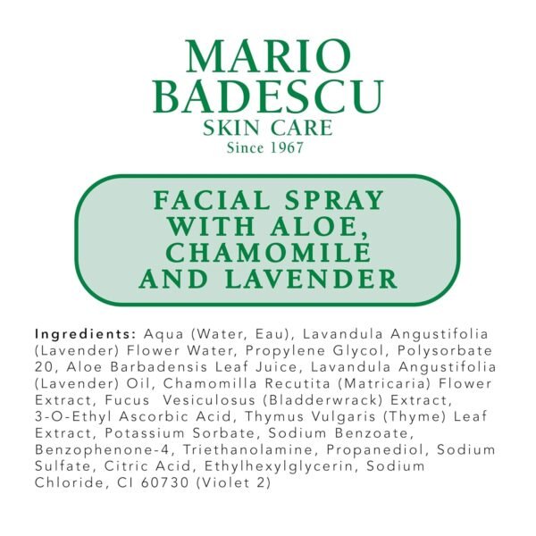 Mario Badescu Facial Spray with Aloe, Chamomile and Lavender - Image 7