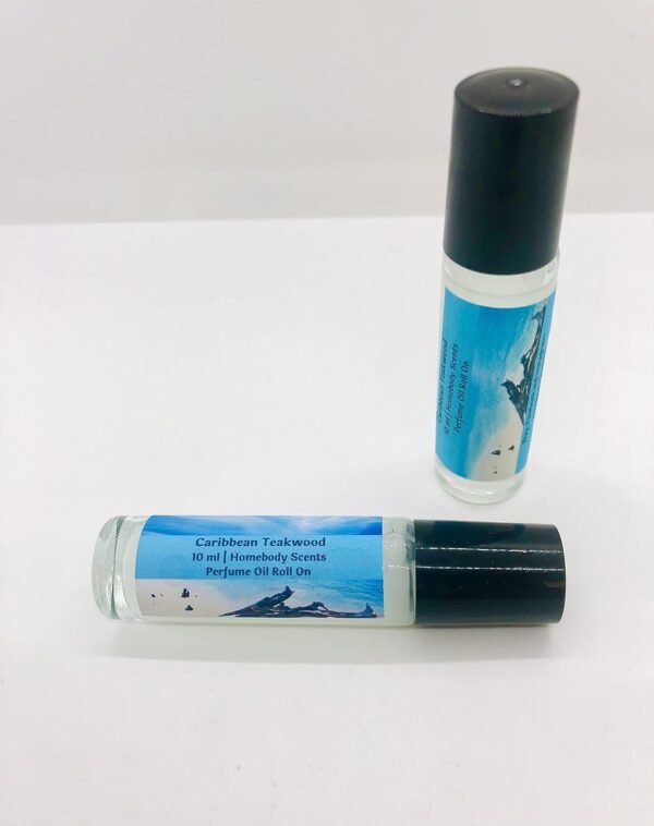 Caribbean Teakwood 10 ml Perfume Roll On, Musk Perfume, Woodsy Perfume, Teakwood Perfume, Cruelty Free, Travel Size Perfume by Homebody Scents - Image 4