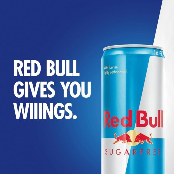 Red Bull Sugar Free Energy Drink with 151mg Caffeine plus Taurine & B Vitamins, 16 Fl Oz, Pack of 12 Cans - Image 4