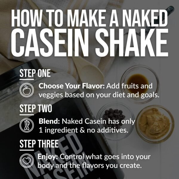 Naked Casein - 1Lb Micellar Casein Protein - Bulk, Gmo-Free, Gluten Free, Soy Free, Preservative Free - Stimulate Muscle Growth - Enhance Recovery - 15 Servings - Image 7