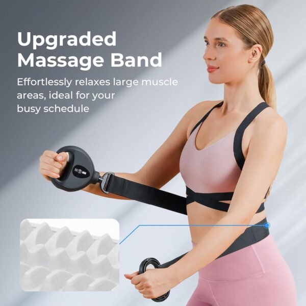 GORISE Portable Handheld Massage Gun, 8 Speeds Deep Tissue Percussion Gun Massager for Muscle Relief, Lightweight and Rechargeable, Ideal for Home, Office, and Travel Use 7PCS - Image 8