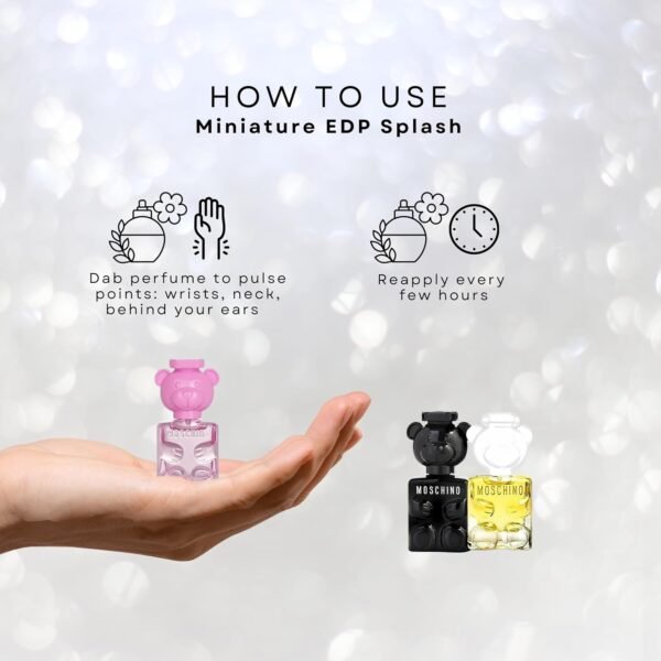 MOSCHINO Perfume for Women Variety Mini Splash Giftset - Bubble Gum ,Toy 2 ,Toy Boy - Image 4