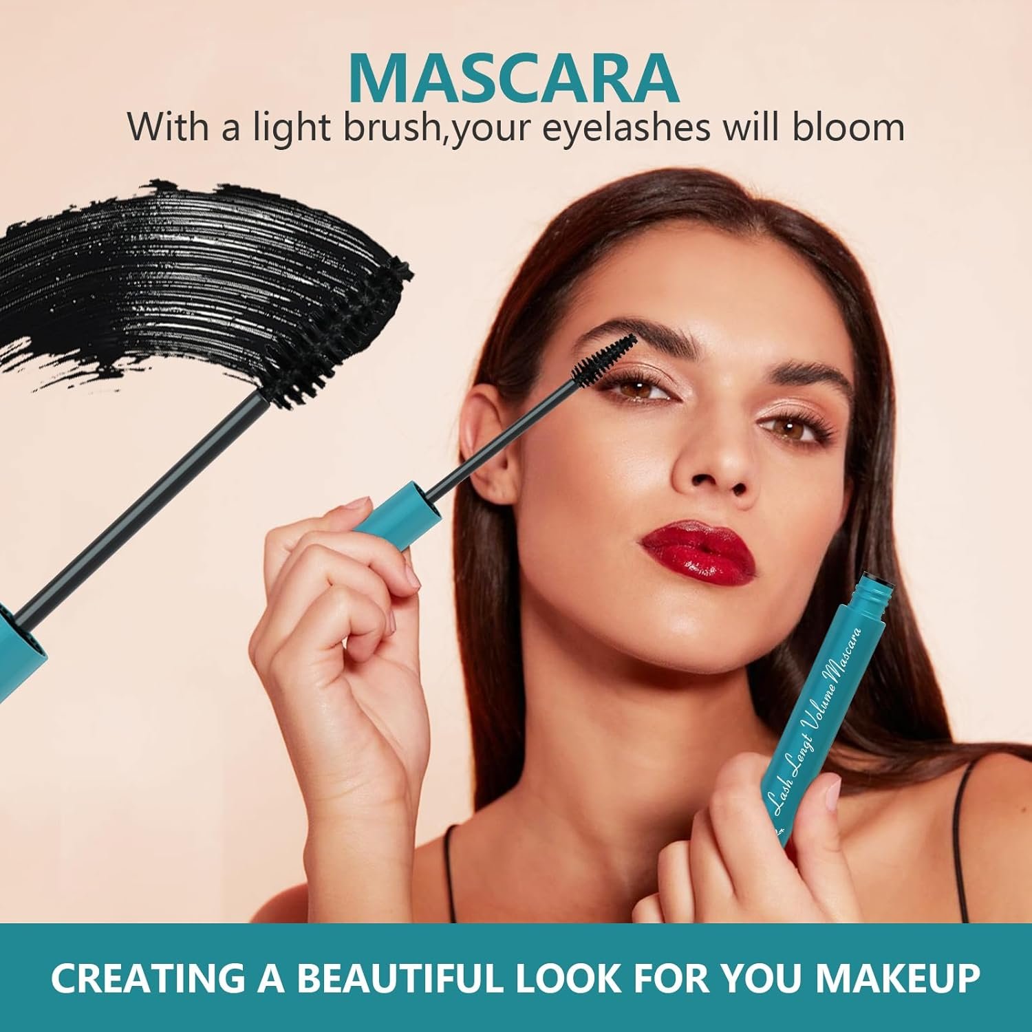 Lash Extension Mascara, Volumizing and Lengthening Formula, Smudge-Proof & Waterproof, Long-Lasting Wear, Suitable for Sensitive Eyes – 8ml - Image 4