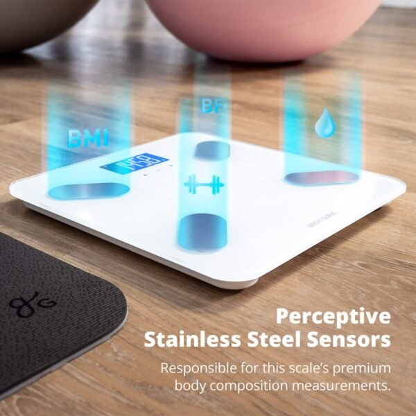 Greater Goods WiFi Bathroom Scale, Measures Weight, BMI, Body Fat, Muscle Mass, and Water Percentage, Upto 8 Users, 400 Ibs, White - Image 5