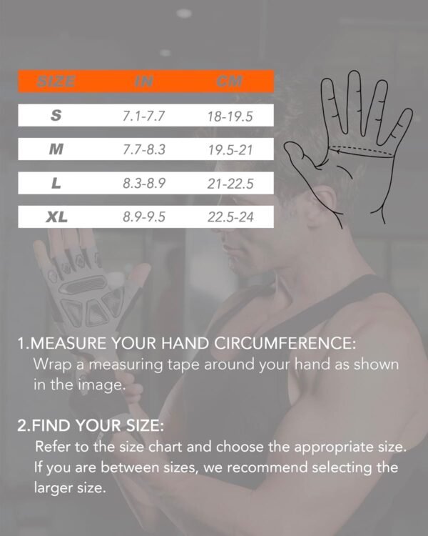 Workout Gloves for Men and Women, Exercise Gloves for Weight Lifting, Cycling, Gym, Training, Breathable and Snug Fit - Image 7