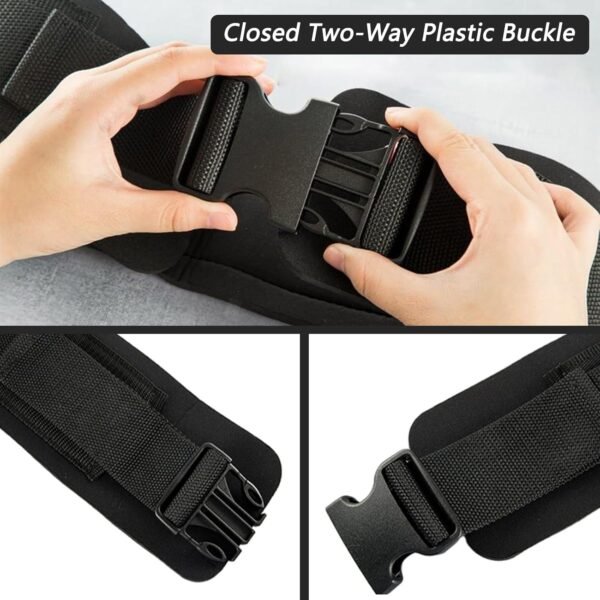 Adjustable Waist Belt Soft Neoprene Padded Belt with 2 Movable Rings for Cable Machines Fitness Exercise Speed Agility Resistance Training - Image 4