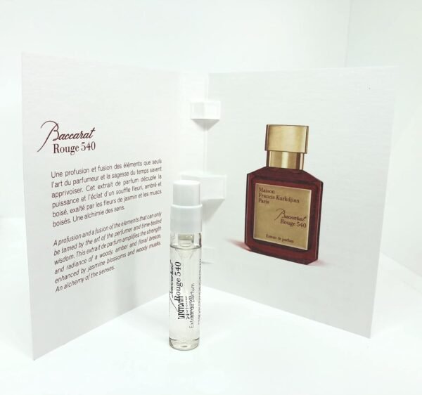 Maison Francis Kurkdjian Baccarat Rouge 540 EXTRAIT de Parfum Vial Sample Spray 2ml/ 0.06oz New - Image 2