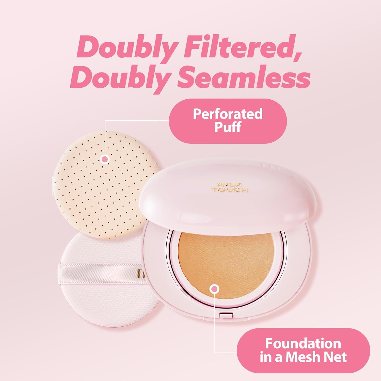 milktouch Cushion Foundation, 24H Flawless Skin, Radiant Shine, No Oxidation, Long-Lasting, Non-Creasing, 60% Hydrating Skincare Infused Korean Foundation, Valentines Gifts (30N Hazel) - Image 8