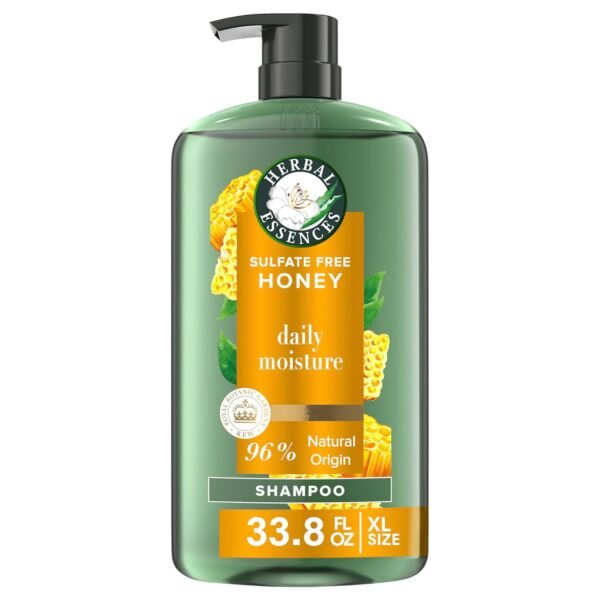 Herbal Essences Sulfate Free Shampoo with Honey for Daily Moisture, Nourishes Dry Hair, Moisturizing Shampoo with Certified Camellia Oil and Aloe Vera, Lightweight For All Hair Types, 33.8oz - Image 2