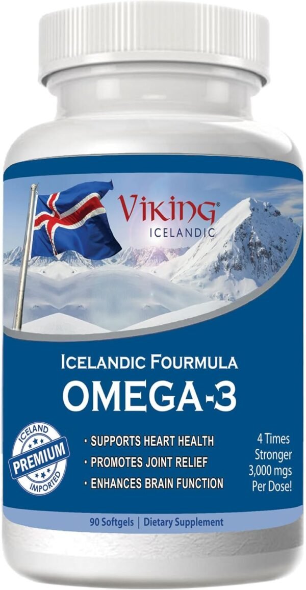 Icelandic Fourmula Quadruple Strength Omega-3 Fish Oil 3000mg High DHA & EPA 90 Softgels - Image 2