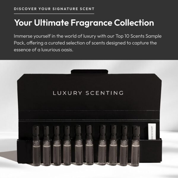 Aroma360 Essential Oil Scent Top 10 Luxury Hotel Inspired Scent Sampler Pack Indulge in Signature Scents Inspired by Iconic Destinations and Brands 10 Exquisite Blends in 1.7mL - Image 7