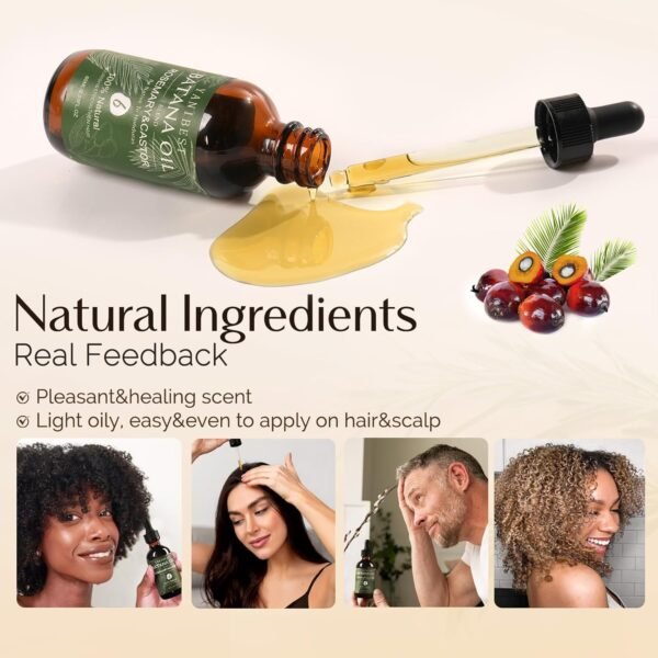 YANIBEST Batana Oil Boost Hair Volume Enhance Hair Density Scalp Nourishing Relieves Dry, Itchy, Improve Scalp Health - Image 4