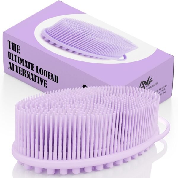 Avilana Silicone Body Scrubber – Dual-Sided Exfoliator for Men & Women, Gentle Loofah Alternative, Easy-to-Clean Silicone Shower Scrubber - Image 2