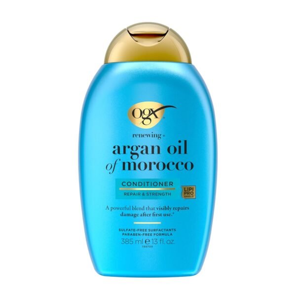 OGX Renewing + Argan Oil of Morocco Conditioner, 13 fl. oz - Repairs Dry, Damaged Hair, Paraben-Free, Sulfate-Free Surfactants, LipiPro Shield Technology, Citrus-Fresh Scent - Image 2