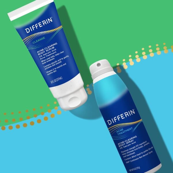 Differin Body Scrub with Salicylic Acid Acne Clearing Improves Tone and Texture Prone Skin on Back Shoulders and Chest, 8 Oz (Packaging May Vary) - Image 10