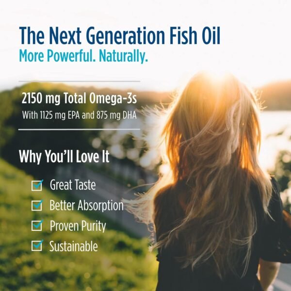 Nordic Naturals Ultimate Omega 2X, Lemon Flavor - 60 Soft Gels - 2150 mg Omega-3 - High-Potency Omega-3 Fish Oil with EPA & DHA - Promotes Brain & Heart Health - Non-GMO - 30 Servings - Image 8