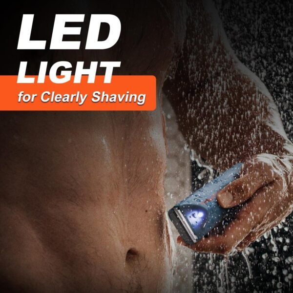 Body Hair Trimmer for Men with Storage Bag, 2-in-1 Groin Hair Trimmer & Body Groomer Ball Shaver Electric Razor for Men Pubic Hair with 2 Replaceable Ceramic Blades, Gifts for Him Husband - Image 6