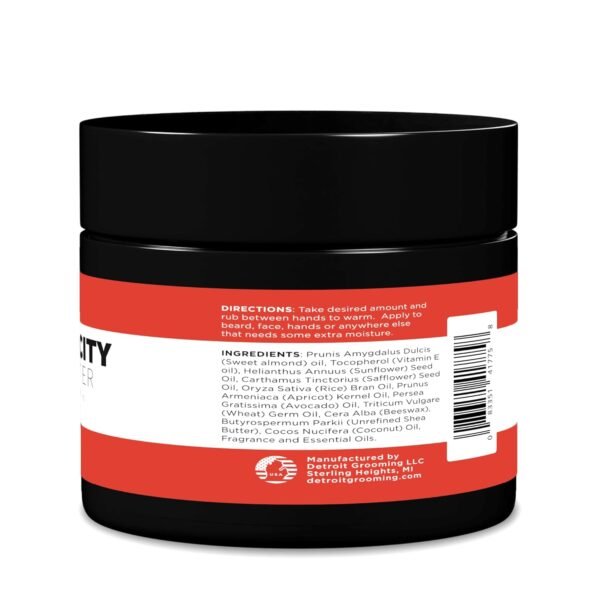 Detroit Grooming Co. Men's Beard Butter - Soften, Thicken, Hydrate, and Rejuvenate Your Beard with Safflower Oil and Shea Butter- Beard Care - Styling Essentials - 2oz (Cherry & Tobacco) - Image 3