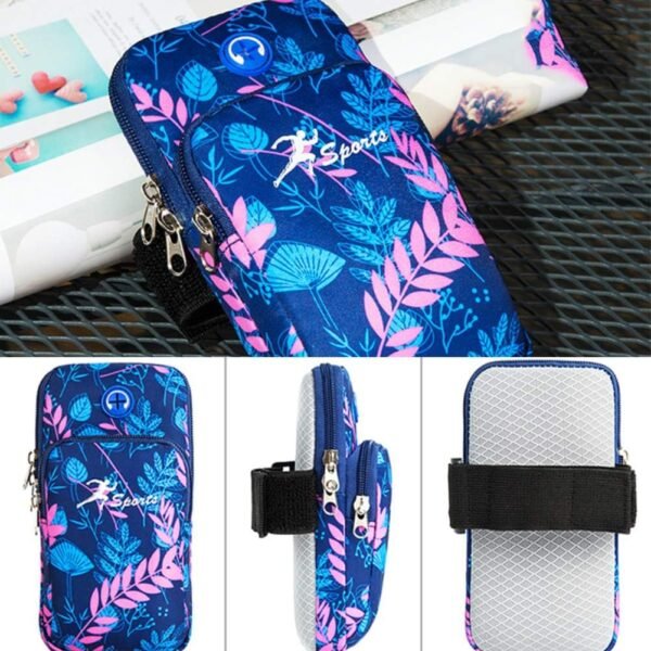 Sports Arm Bag, Universal Unisex Armbands Exercise Workout Running Gym Armbands Phone Holder Pouch Case with Earphone Hole for iPhone, Samsung Galaxy and LG,#6Blue - Image 7