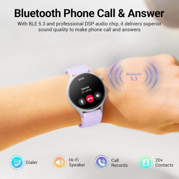 Fitpolo Smart Watch for Women,1.3" AMOLED Touchscreen Fitness Tracker, Make/Answer Calls, Heart Rate SpO2 Monitor, IP68 Waterproof, Sleep & Activity Tracking Smartwatch for Android Phones iPhone - Image 4