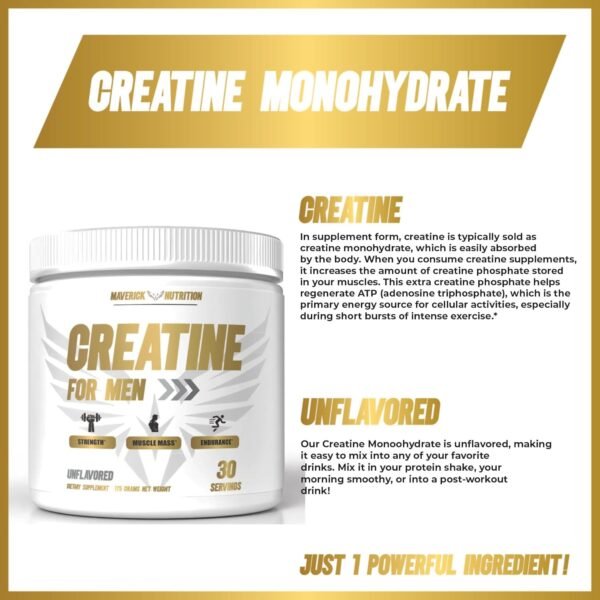 Creatine for Men - Creatine Powder for Men - Muscle Builder for Men - Creatine - Creatine Monohydrate - Creatine Powder - Creatine Monohydrate Powder - Creatine Monohydrate for Men - 30 Servings - Image 6