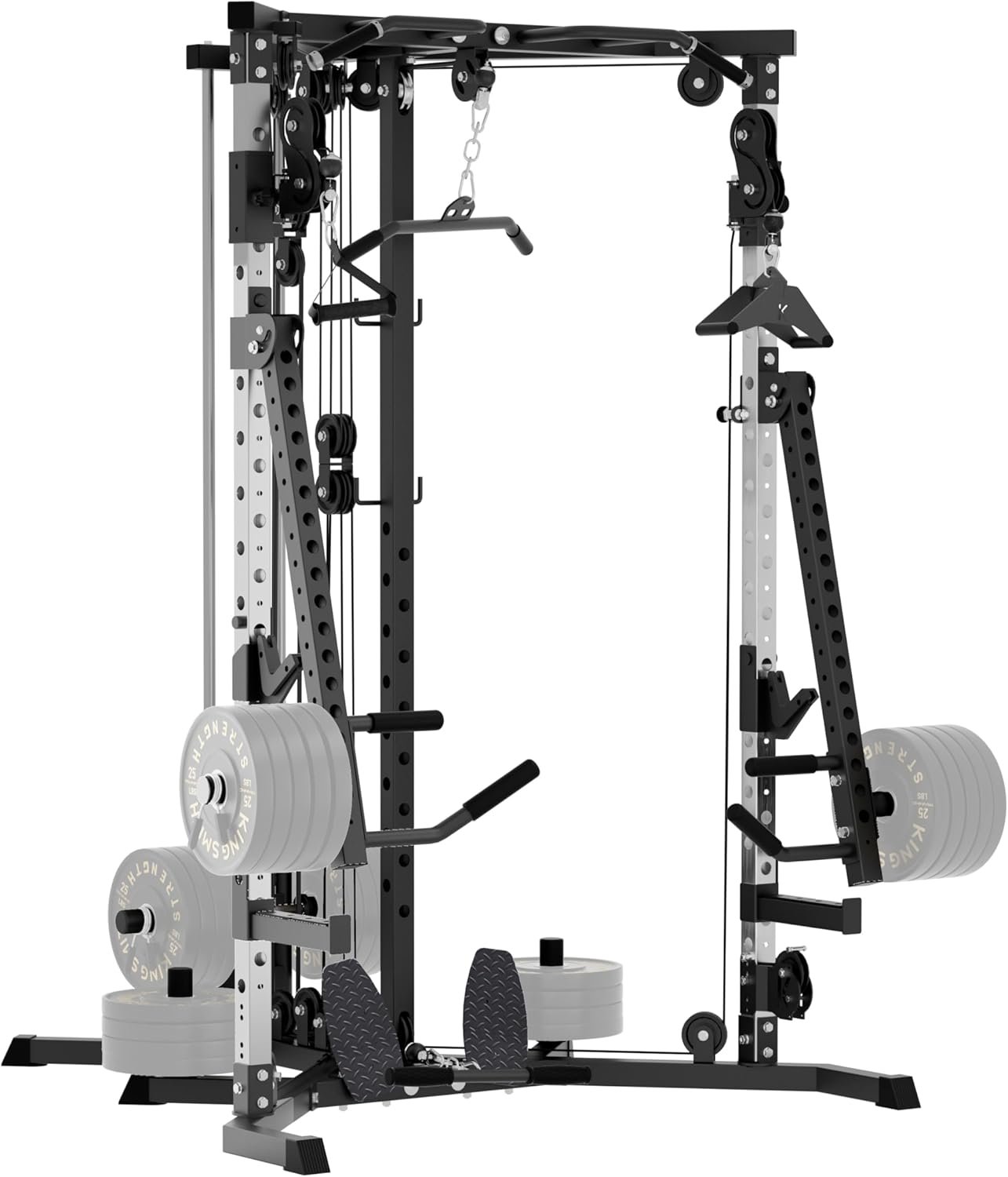 Versatile Power Rack with Cable Pulley System, Power Cage for Strength Training, Bench Press and Pull-Ups - Image 2