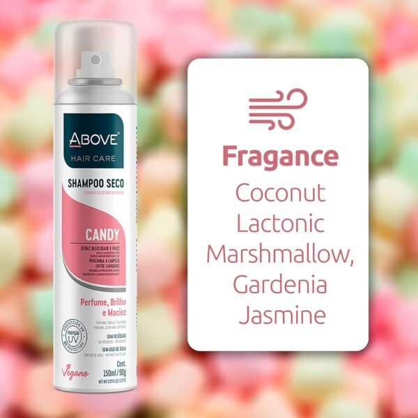 ABOVE Dry Shampoo, Candy, 3.17 oz - Volumizing Shampoo - Absorbs Excess Oil - With Red Fruits and Marshmallow Notes - Paraben and Benzene Free - Image 3