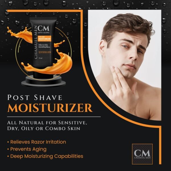 Anti Aging Daily Aftershave for Men - All Natural Mens Face Cream and Moisturizer with Argan, Shea & Aloe Facial Fuel for Sensitive, Dry, Oily or Combo Skin, 2.6 oz - Image 3