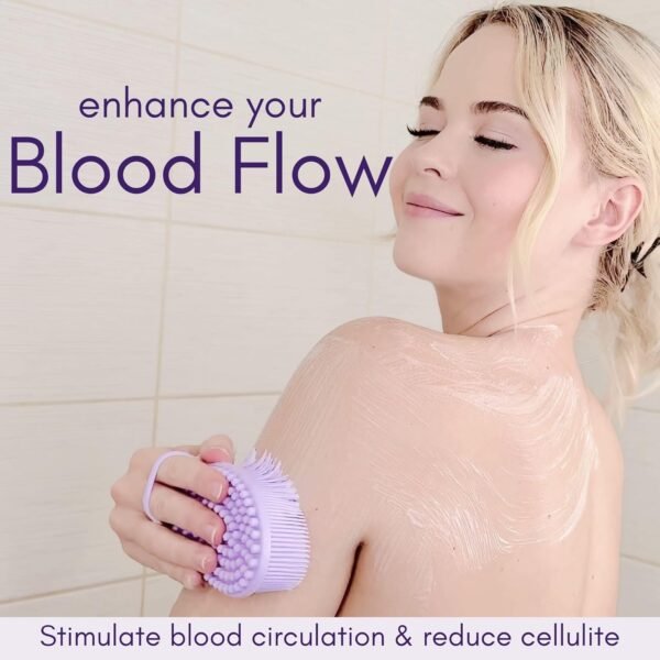 Avilana Silicone Body Scrubber – Dual-Sided Exfoliator for Men & Women, Gentle Loofah Alternative, Easy-to-Clean Silicone Shower Scrubber - Image 4