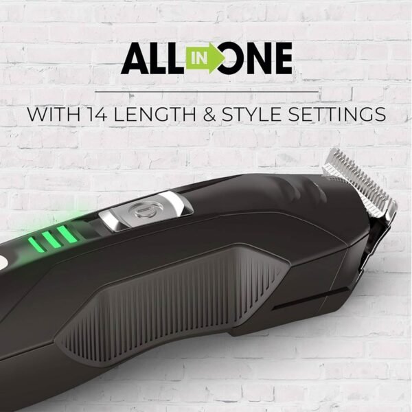 Remington All-in-One Grooming Kit, Lithium Powered, 8 Piece Set with Trimmer, Men's Shaver, Clippers, Beard and Stubble Combs, Black - Image 3